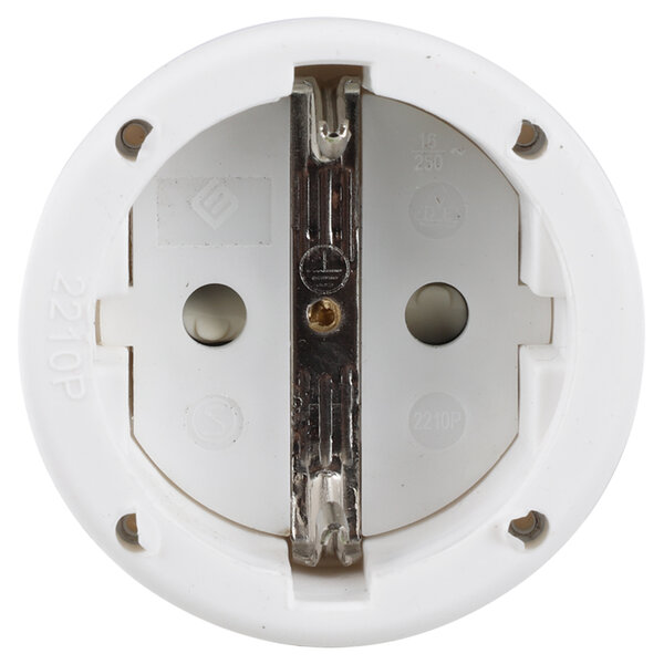 Contrastekker Randaarde 10/16A - 55x82x55mm - Wit