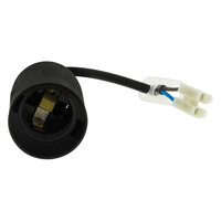 Verfhuisfitting E27 met Kabel en Kroonsteen Max 60W - 2 stuks - Zwart