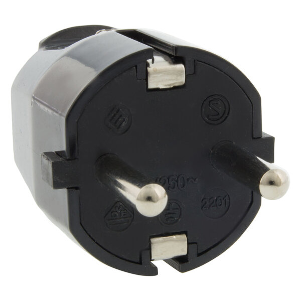 Stekker Randaarde 10/16A - 40x60x40mm - Zwart