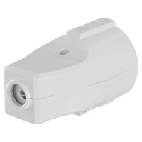Contrastekker Randaarde 10/16A - 50x44x60mm - Wit