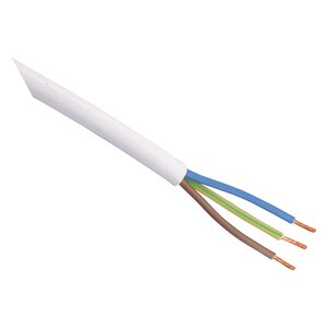 Huishoudsnoer VMVL - 3x1,5mm - 20mtr - Wit