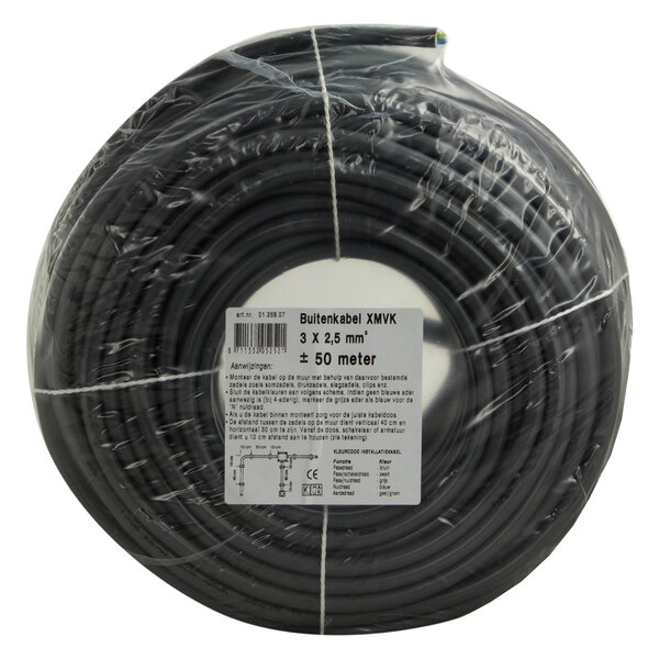 Buitenkabel XMVK 3x2,5mm - 50mtr (Grijs)