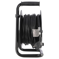 Q-Link Q-Link Kabelhaspel Klus Randaarde H05VVF 3x1,0mm - 25mtr - Geel/Zwart