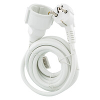 Q-Link Q-Link Verlengsnoer Randaarde Max 3680W - 3x1,5mm - 3mtr - Wit