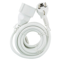 Q-Link Q-Link Verlengsnoer Randaarde Max 3680W - 3x1,5mm - 3mtr - Wit
