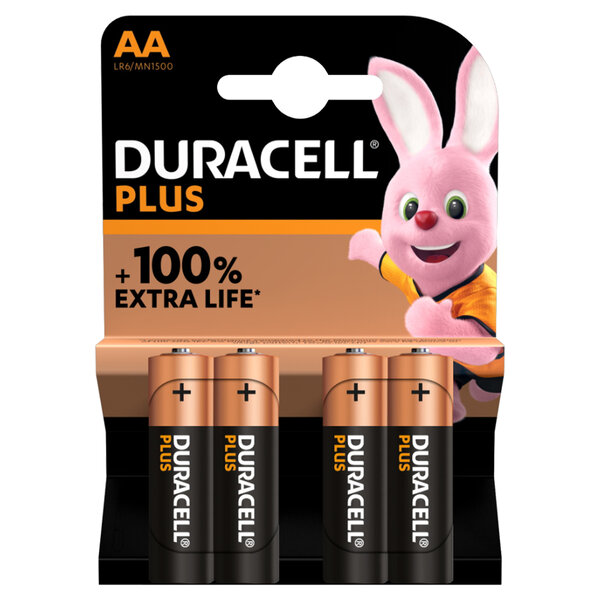 Duracell Duracell Plus Alkaline Batterijen Penlite LR6 - AA - 4 stuks