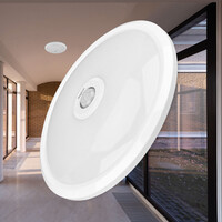 Braytron Braytron LED Opbouw Lamp met Bewegingssensor - IP20 - 15W - 6500K -  Rond Ø285mm - Wit