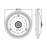 Braytron Braytron LED Opbouw Lamp met Bewegingssensor - IP20 - 15W - 6500K -  Rond Ø285mm - Wit
