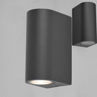 Braytron Braytron Rita LED Wandlamp IP44 2xGU10 - Zwart