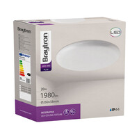 Braytron Braytron Jade LED Lamp Opbouw - IP44 - 20W - 3000K -  Rond Ø260mm - Wit
