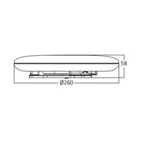 Braytron Braytron Jade LED Lamp Opbouw - IP44 - 20W - 3000K -  Rond Ø260mm - Wit