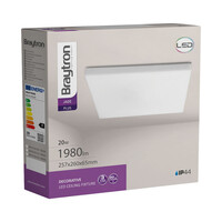 Braytron Braytron Jade LED Lamp Opbouw - IP44 - 20W - 6500K -  Vierkant - Wit