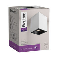 Braytron Braytron Beta 9414 LED Lamp Opbouw - IP20 - 1xGU10 -  Vierkant - Wit