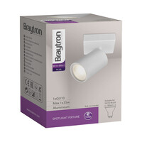 Braytron Braytron Beta LED Spotlamp Opbouw - IP20 - 1xGU10 -  Rond Ø55mm - Wit