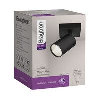 Braytron Braytron Beta LED Spotlamp Opbouw - IP20 - 1xGU10 -  Rond Ø55mm - Zwart