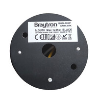 Braytron Braytron Gama 8011  LED Lamp Opbouw - IP20 - 1xGU10 -  Rond Ø55mm - Zwart