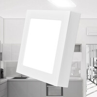 Braytron Braytron LED Lamp Opbouw - IP40 - 12W - 3000K -  Vierkant (Wit)