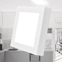 Braytron Braytron LED Lamp Opbouw - IP40 - 24W - 3000K -  Vierkant - Wit