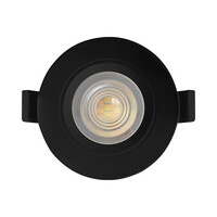 Braytron Braytron LED Inbouw Spot - IP54 - 7W - Aanpasbare Kleur CCT - Rond Ø85mm - Zwart