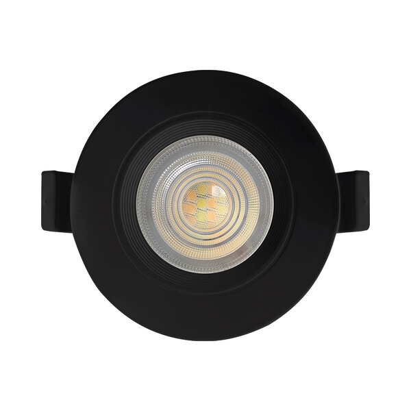 Braytron Braytron LED Inbouw Spot - IP54 - 7W - Aanpasbare Kleur CCT - Rond Ø85mm - Zwart