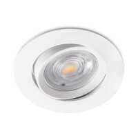 Braytron Braytron LED Inbouw Spot - IP20 - 7W - Aanpasbare Kleur CCT - Rond Ø85mm - Wit