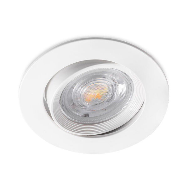 Braytron Braytron LED Inbouw Spot - IP20 - 7W - Aanpasbare Kleur CCT - Rond Ø85mm - Wit