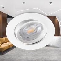 Braytron Braytron LED Inbouw Spot - IP20 - 7W - Aanpasbare Kleur CCT - Rond Ø85mm - Wit