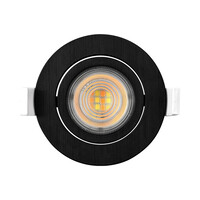 Braytron Braytron LED Inbouw Spot - IP20 - 7W- Aanpasbare Kleur CCT - Rond Ø85mm (Zwart)