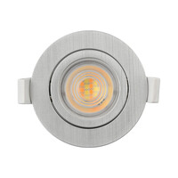 Braytron Braytron LED Inbouw Spot - IP20 - 7W - Aanpasbare Kleur CCT - Rond Ø85mm - Zilver