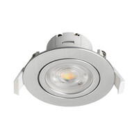 Braytron Braytron LED Inbouw Spot - IP20 - 7W - Aanpasbare Kleur CCT - Rond Ø85mm - Zilver