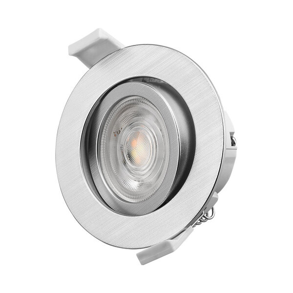 Braytron Braytron LED Inbouw Spot - IP20 - 7W - Aanpasbare Kleur CCT - Rond Ø85mm (Zilver)