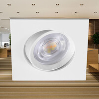 Braytron Braytron LED Inbouw Spot - IP20 - 7W - Aanpasbare Kleur CCT - Vierkant - Wit