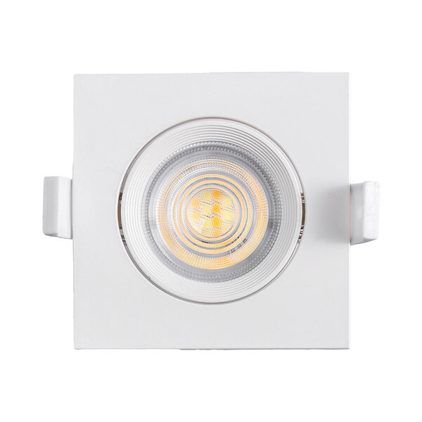 Braytron Braytron LED Inbouw Spot - IP20 - 7W - Aanpasbare Kleur CCT - Vierkant - Wit