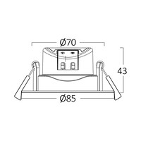 Braytron Braytron LED Inbouw Spot Dimbaar - IP20 - 7W - Aanpasbare Kleur CCT - Rond Ø85mm (Wit)