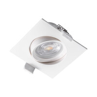 Braytron Braytron LED Inbouw Spot Dimbaar - IP20 - 7W - Aanpasbare Kleur CCT - Vierkant - Wit