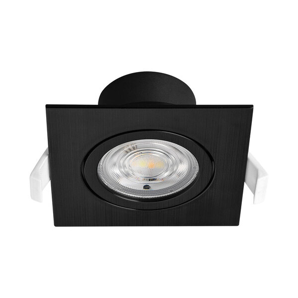 Braytron Braytron LED Inbouw Spot Dimbaar - IP20 - 7W - Aanpasbare Kleur CCT - Vierkant (Zwart)