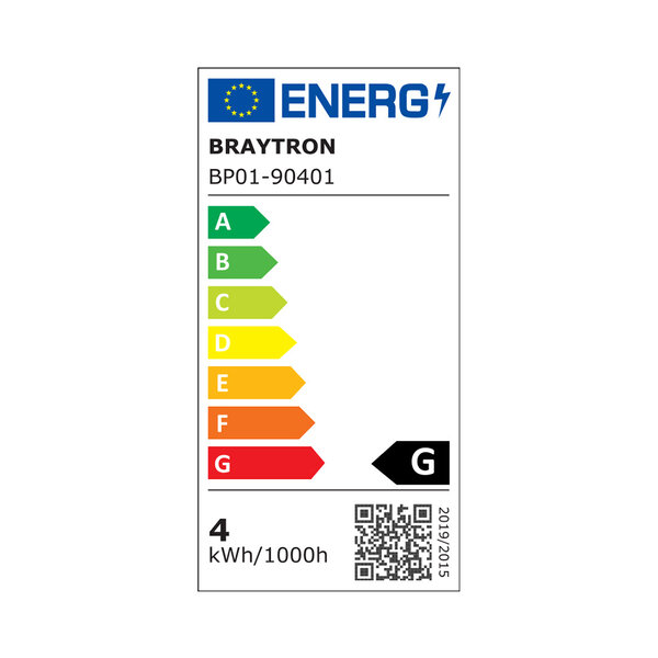 Braytron Braytron LED Inbouw Spot Dimbaar - IP40 - 4W - 3000K - Rond Ø85mm (Zwart)