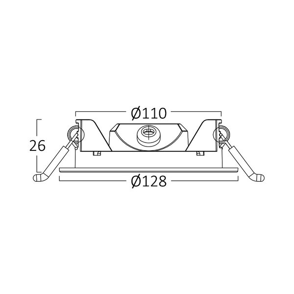 Braytron Braytron LED Inbouw Spot Dimbaar - IP40 - 6W - 4000K - Rond Ø128mm (Zwart)