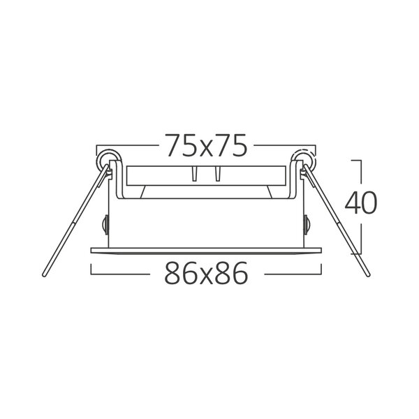 Braytron Braytron LED Spot Behuizing - IP20  - Vierkant (Zwart)