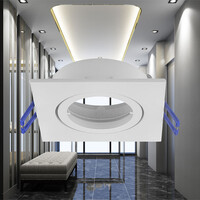 Braytron Braytron LED Spot Behuizing Verstelbaar - IP20  - Vierkant (Wit)