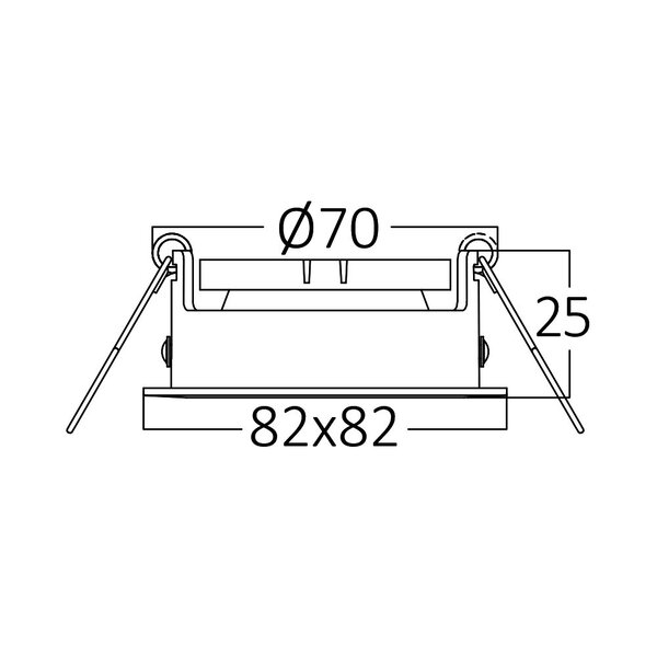 Braytron Braytron LED Spot Behuizing Verstelbaar - IP20  - Vierkant (Wit)