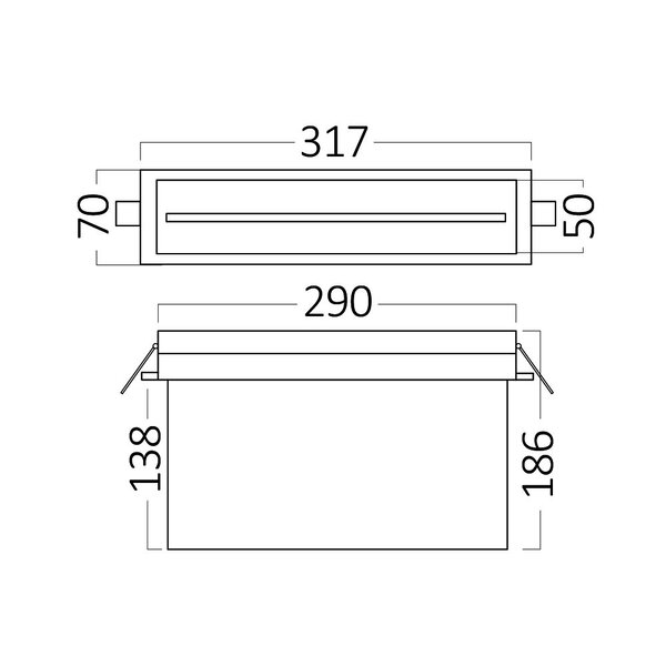 Braytron Braytron LED Nooduitgangsbord Inbouw - IP20 - 2W