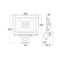 Braytron Braytron LED Bouwlamp met Beweging Sensor - IP54 - 50W - 6500K (Grijs)