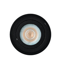Braytron Braytron Gama 8011  LED Lamp Opbouw - IP20 - 1xGU10 -  Rond Ø80mm - Zwart