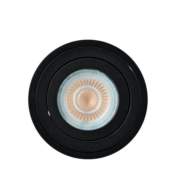 Braytron Braytron Gama 8011  LED Lamp Opbouw - IP20 - 1xGU10 -  Rond Ø80mm - Zwart