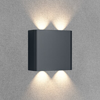 Braytron Braytron Vector LED Wandlamp CCT- IP65 - 4x1W - Zwart