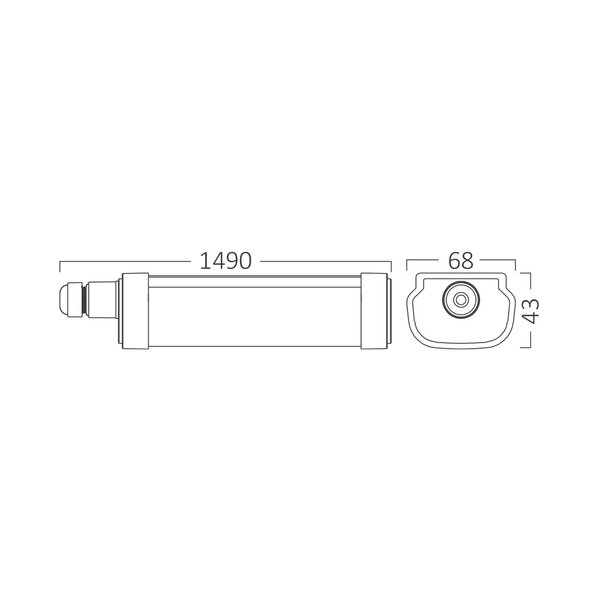 Braytron Braytron Proline LED Wandlamp - IP65 - 60W - 6500K (Wit)