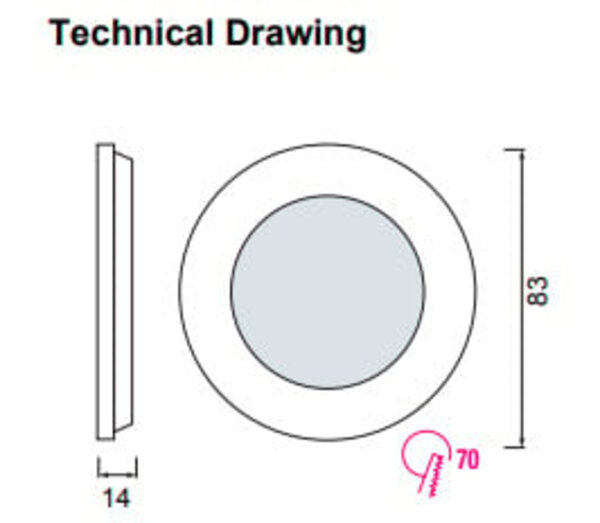 Horoz Electric Slim 3 LED Inbouw Spot - IP20 - 3W - 2700K - Rond Ø83mm - Zwart