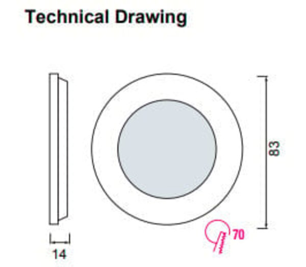 Horoz Electric Slim 3 LED Inbouw Spot Dimbaar - IP20 - 3W - 6400K - Rond Ø83mm - Wit