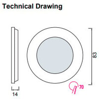 Horoz Electric Slim 3 LED Inbouw Spot Dimbaar - IP20 - 3W - 2700K - Rond Ø83mm - Zwart